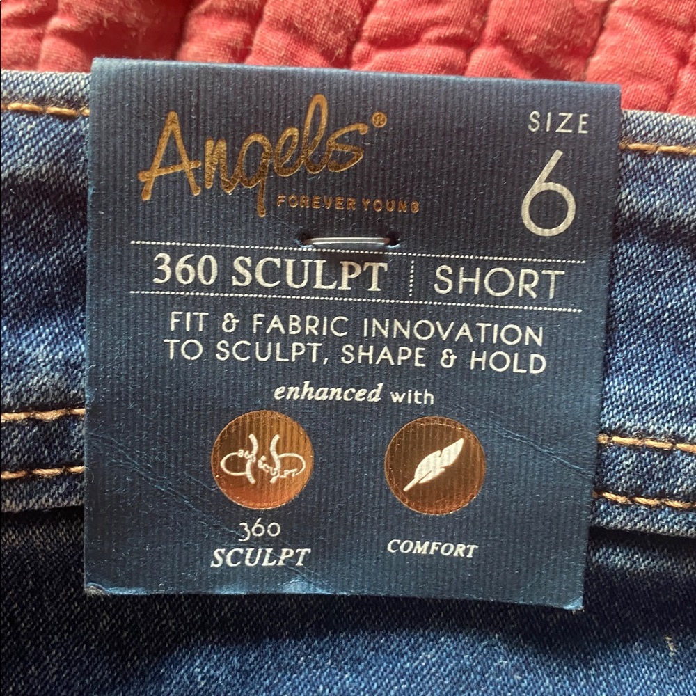 Angels Forever Young NWT 5-Pocket 360’ Sculpt Stretch Denim Jeans Shorts - Picture 13 of 16